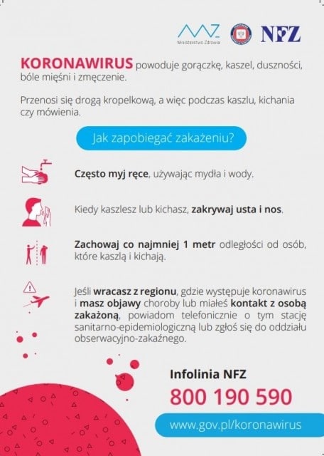 Stan zagrożenia epidemicznego. Zmiany w Fundacji FONIS koronawirus plakat - Stan zagrożenia epidemicznego. Zmiany w Fundacji FONIS