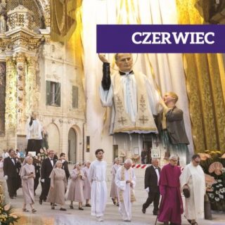 karta z kalendarza prezentująca procesję ku czci św. Filipa Smaldone