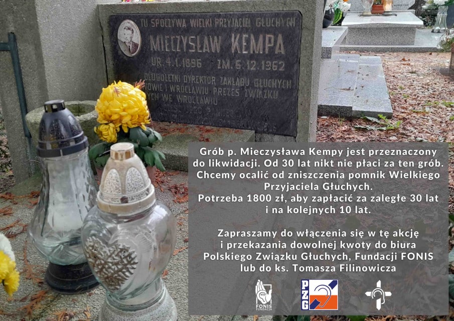Mieczyslaw Kempa PLAKAT - Wielki Przyjaciel Głuchych - razem uratujmy pamięć o nim