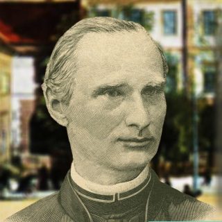 Rycina z popiersiem kapłana