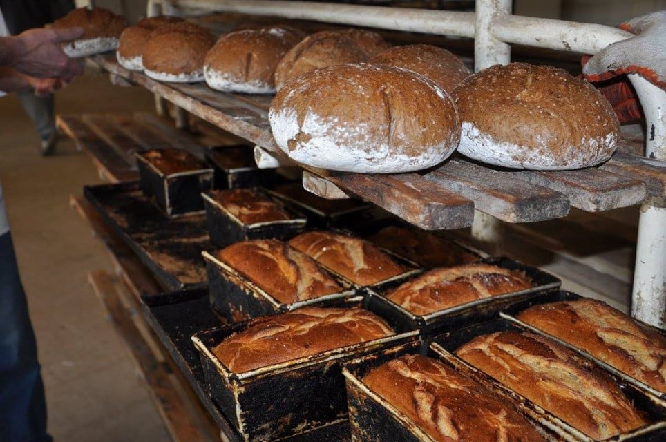Świeżo wypieczone bochenki chleba